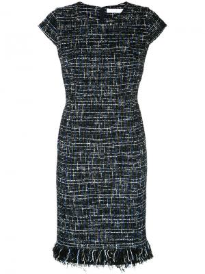 Твидовое платье Estnation. Цвет: синий