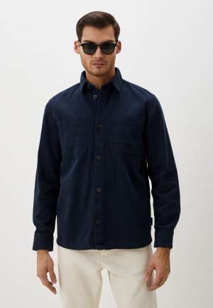 Рубашка джинсовая Tom Tailor overshirt Lamoda Online Exclusive. Цвет: синий