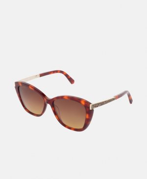 Солнцезащитные очки , коричневый Swarovski