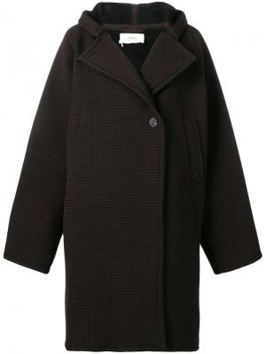 Пальто в стиле оверсайз клетку Ports 1961. Цвет: черный