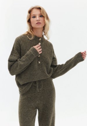 Вязаный свитер WOOL BLENDED SWEATER , цвет dark olive OXXO