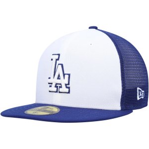 Мужская кепка New Era Royal/White Los Angeles Dodgers 2023 для тренировок на поле 59FIFTY Облегающая шляпа