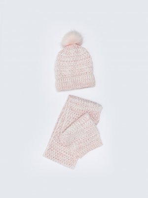 Плюшевая шапочка и шарф с помпонами для девочек LCW Accessories