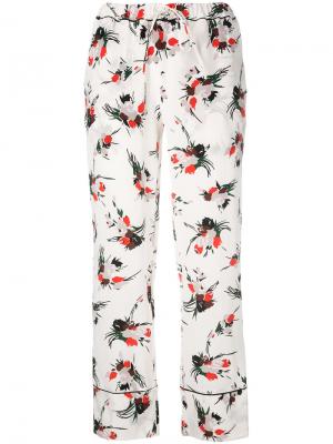 Пижамный брюки с цветочным принтом Marni. Цвет: телесный