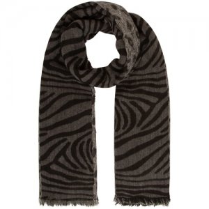 APART, шарф женский, цвет: серо-черный, размер: ONESIZE Apart. Цвет: черный/коричневый
