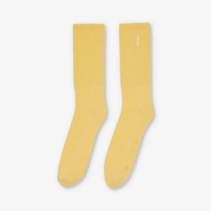 Носки из эластичного хлопка в рубчик с вышитым логотипом , желтый Sandro
