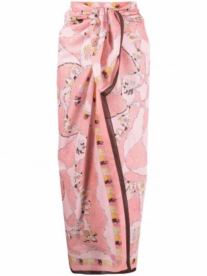 Пляжная накидка с принтом Cyprea Emilio Pucci. Цвет: розовый