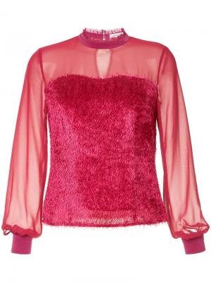 Sheer fringed blouse Guild Prime. Цвет: розовый