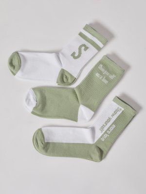 Набор носков (3 пары в комплекте) zolla. Цвет: зеленый