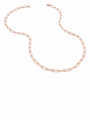 Фактурная цепочка на шею Alta из позолоченного серебра Monica Vinader. Цвет: розовый