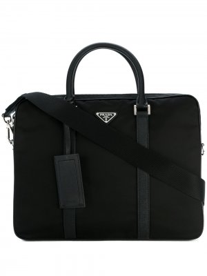 Классическая сумка для ноутбука Prada. Цвет: черный
