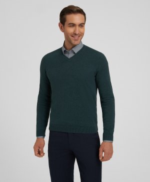 Пуловер трикотажный KWL-0677 GREEN HENDERSON. Цвет: зеленый