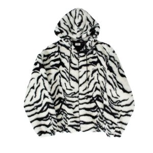 Куртка Oversized Fleece 'Off White/Black', белый CELINE