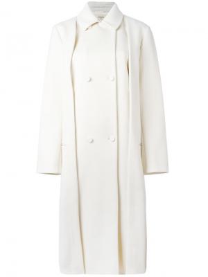 Двубортное пальто Ports 1961. Цвет: белый