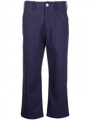 Укороченные расклешенные брюки Jejia. Цвет: синий