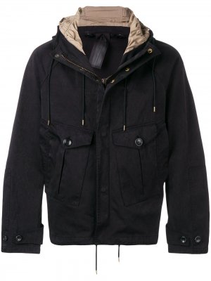 Парусиновое пальто Ten C. Цвет: черный