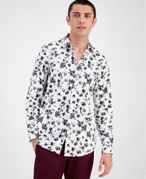 Мужская рубашка-смокинг приталенного кроя с цветочным принтом Gabriel I.N.C. International Concepts