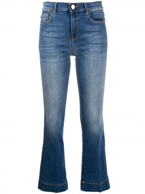 Расклешенные укороченные джинсы Pinko. Цвет: синий