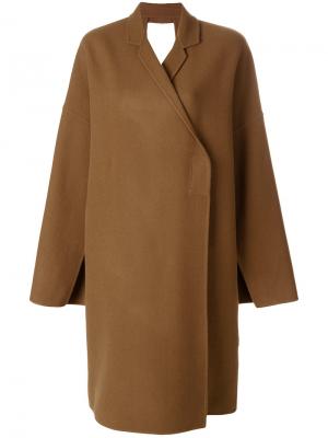 Структурированное пальто строгого кроя Ports 1961. Цвет: коричневый