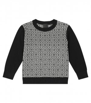 Хлопковый свитер 4G , черный Givenchy Kids