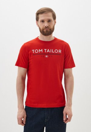 Футболка Tom Tailor Lamoda Online Exclusive. Цвет: красный