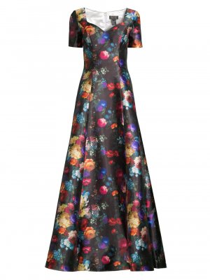 Атласное платье с цветочным принтом , разноцветный Basix