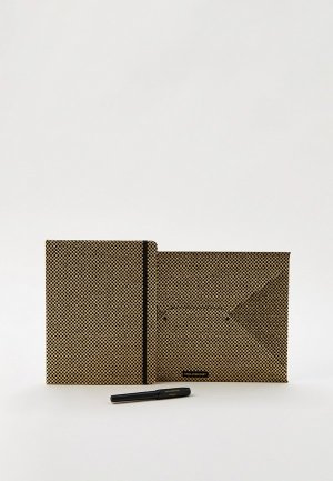 Блокнот и ручка Moleskine LE SHINE, black. Цвет: золотой