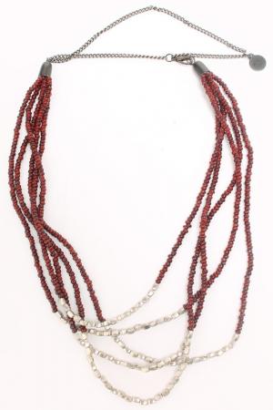 Ожерелье Elena Miro. Цвет: бордовый, серый