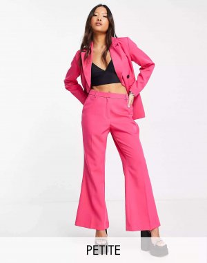 Широкие расклешенные брюки ярко-розового цвета Vila Petite. Цвет: розовый