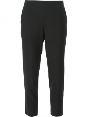 Укороченные брюки с панельным дизайном 6397. Цвет: чёрный