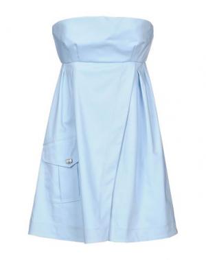 Короткое платье LORELLA SIGNORINO. Цвет: небесно-голубой