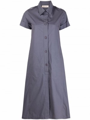 Платье-рубашка с короткими рукавами Gentry Portofino. Цвет: серый