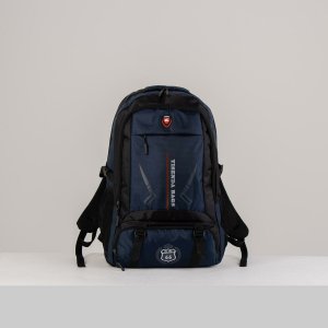 Рюкзак туристический, 40 л, отдел на молнии, 2 наружных кармана, цвет чёрный/синий No brand. Цвет: синий, черный