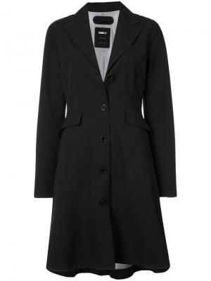 Расклешенное однобортное пальто Yang Li. Цвет: черный