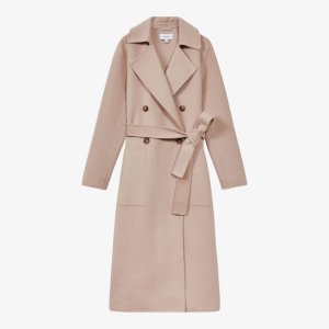Саша двубортное пальто из смесовой шерсти , цвет neutral Reiss