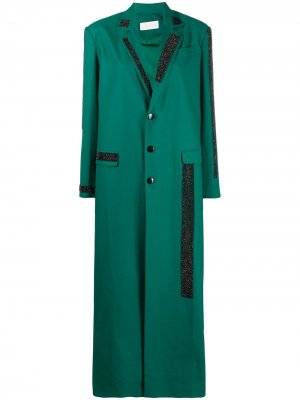 Пальто на пуговицах с длинными рукавами Loulou. Цвет: зеленый