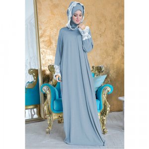 Платье , размер 42-52, голубой Hayat. Цвет: голубой