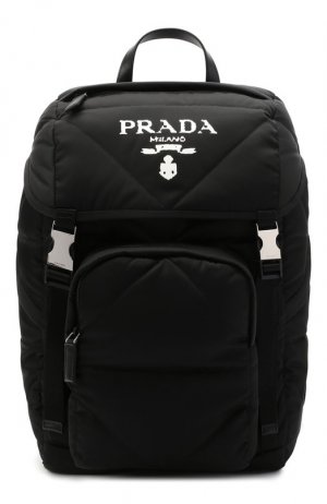 Текстильный рюкзак Prada. Цвет: чёрный
