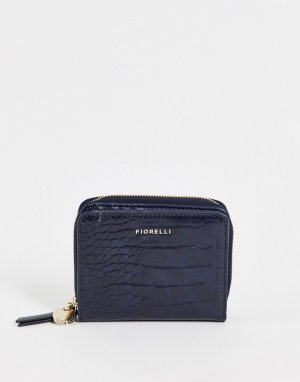 Темно-синяя сумочка-кошелек под крокодила Nora-Темно-синий Fiorelli
