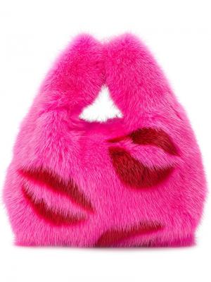 Mini Furrissima lip bag Simonetta Ravizza. Цвет: розовый