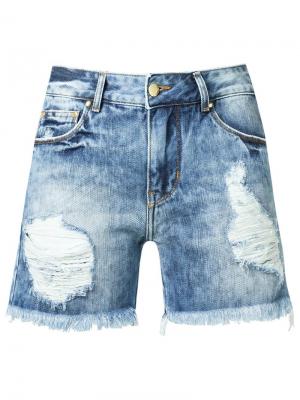 Distressed denim shorts Amapô. Цвет: синий