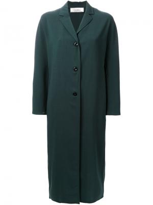 Однобортное пальто Nina Ricci. Цвет: зелёный