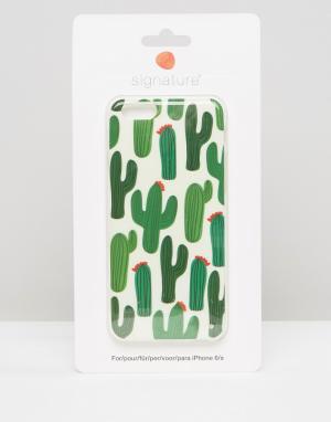 Чехол для Iphone 6 с принтом кактуса Signature. Цвет: зеленый
