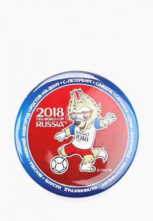 Значок 2018 FIFA World Cup Russia™ Zabivaka. Цвет: красный