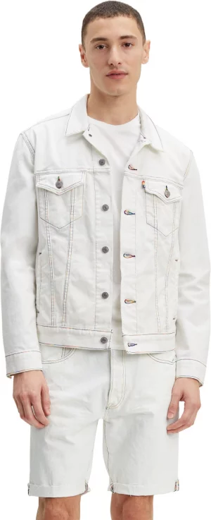 Джинсовая куртка мужская Levis 72334I белая XXL Levi's. Цвет: белый