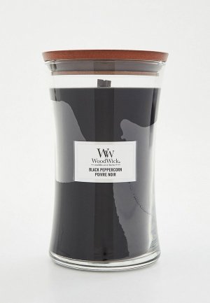 Свеча ароматическая Woodwick большая, Черный перец, 610 г. Цвет: черный