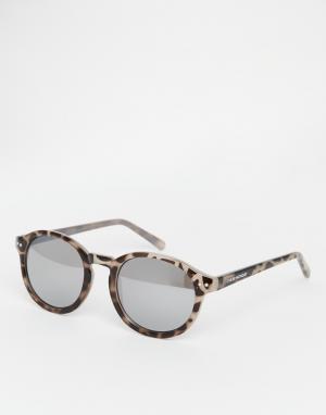 Круглые солнцезащитные очки Cheap Monday. Цвет: коричневый