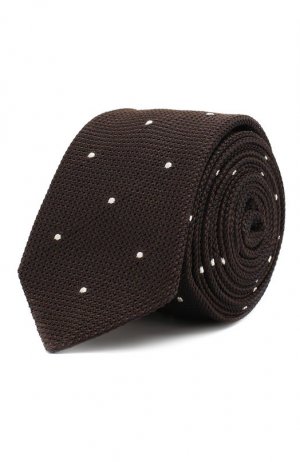 Шелковый галстук Eleventy UOMO. Цвет: коричневый