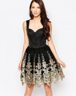 Платье для выпускного с пышной юбкой Ashley Roberts for Key Collection Collections. Цвет: черный