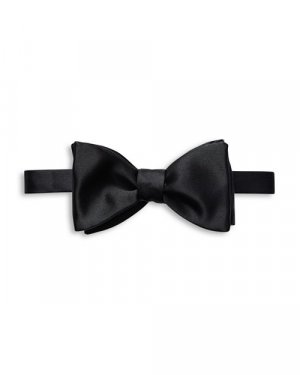 Атласный галстук-бабочка с предварительной завязкой , цвет Black Eton